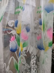 GORDEN VITRASE MOTIF WARNA TINGGI 150CM / DALAM GORDEN WARNA MOTIF TULIP MURAH GORDEN