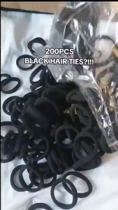 100PCS Fashion Black Ponytail Hair Rope Elastics Design Cheap Student Band Hair Accessories Women