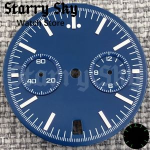 Starry Sky 31.5mm Black/Wine Red/Navy/Grey VK64 Chronograph Watch Dial With Luminous Fits VK64 Quartz Movement Watch Accessories