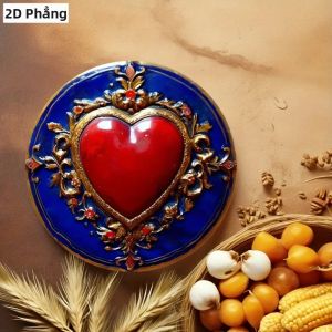 CIFbuy | Phong Cách Baroque Cổ Điển Trái Tim Lãng Mạn Kim Loại Nghệ Thuật Treo Tường Trang Trí Khung Trái Tim Màu Đỏ Dễ Dàng Treo Dấu Hiệu Phẳng 2D Cho Phòng Ngủ Gia Đình Bathro