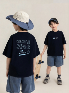 Breathable and Non-sticky Boys Cotton T-Shirt