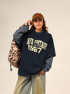 Tagkita | Vintage American Letter Print Long Sleeve Hoodie