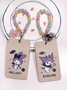 Dual Slot Partitioned PU Card Holder Student Lunch Card Bag Campus Cute Cartoon ID Metro Bus Protective Cover