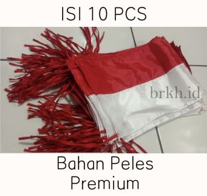 BENDERA MERAH PUTIH ( ISI 10 PCS ) ukuran kecil mini untuk mobil-motor-pawai bendera indonesia