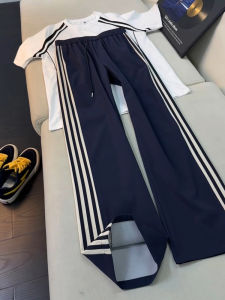 Moisture-wicking Side-striped Summer Sport Pants