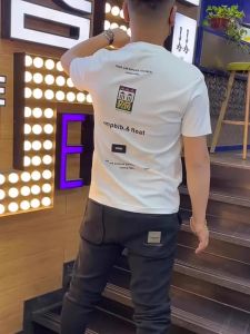 Áo Thun Nam Cotton Ôm Vừa Vặn Mùa Hè Tay Ngắn Cổ Tròn in Họa Tiết Thời Trang Thường Ngày Chất Liệu Cotton Thoáng Khí Thoải Mái