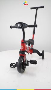 Sepeda Roda Tiga Anak Balance Bike PMB IORA T30 3 in 1 Dorongan Belakang Steering System