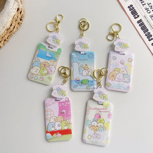 Adorable Stretchable Card Holder Keychain Bus Student ID Card Cute Pet Hanging Charm Corner Biota Octopus Design Plastic Material