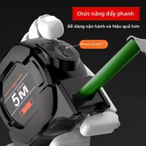 Độ Chính Xác Cao Tự Khóa Thép Huỳnh Quang Thước Dây Phun Laser Đánh Dấu Đen/Hộp Vàng 5-10 Mét Chống Mài Mòn