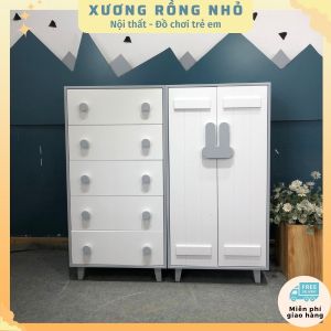 Tủ quần áo cho bé trai - Tủ gỗ trẻ em may đo theo yêu cầu kích thước cao 1m2 rộng 1m4 sâu 45cm