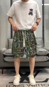 CF HOME กางเกงลำลองแฟชั่นน่ารัก กางเกงขาสั้นสามารถสวมใส่ได้ทั้งชายหญิง ลวดลายสมัยใหม่ใส่สบาย QC-DK8020