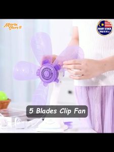 Bedside Fan Small Mini Electric Study Portable Fan Adjustable Energy Saving Clip Fan Kipas MejaMini