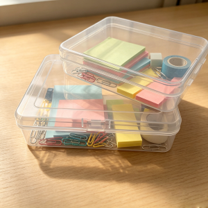 1pc Mini Plastic Box Rectangular Translucent Packing Box Dustproof Solid Strong fake nail box Jewelry Storage box Case Container