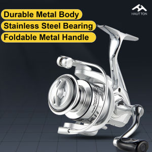HAUT TON SLIVER DRAGON 1000/2000/3000/4000/5000/6000/7000 Metal Spinning Reel 5.2:1Gear Ratio 10-17KG Drag system Rubber Handl