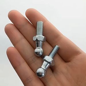 2Pcs M8/M6 Universal Boot Bonnet Gas Strut End Fitting Connector Ball Screw Bolt Pin Joint Valve for Spring Lift Supports 10mm Rear Boot Front Bonnet Gas Strut End Fitting Connector Ball Pin Joint Valve Spring Screw