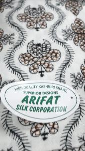 Sorban Kashmiri ARIFAT Putih Full Motif Sulam