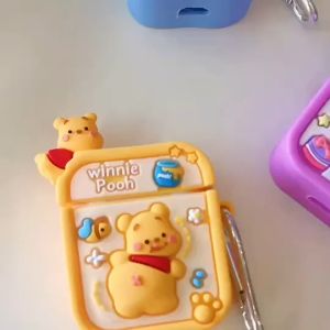 เคสแอร์พอดสอง ไม่รวมหูฟังไร้สาย Lots-O Kuromi Winnie The Pooh Pochacco Mickey Minnie Starbucks Teddy Dog