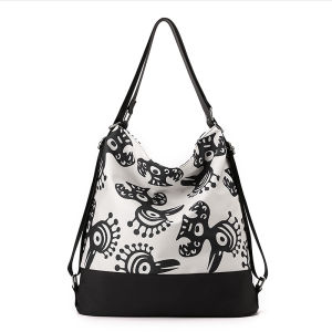 Fall Winter Large Capacity Commuter Tote Bag Womens 2025 New Three-Use Crossbody Tablet Ipad Backpack Soft Handle Printed