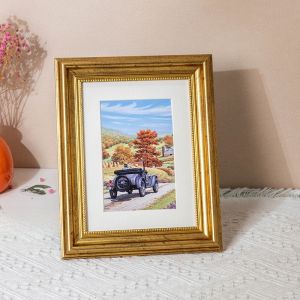 Retro American Style Photo Frame Desktop Display 6 7 Inch 8 Inch Print to A4 Painting Frame Size Home Decoration Accessories