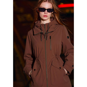 GIOVANNI VALENTINO | Áo Khoác Nữ Hooded Phong Cách Bỏng Rõng Ngoài Trời
