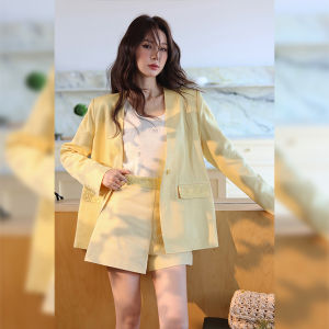 MIUCO | Bộ Đồ Áo Linen Cao Cổ Quần Short Chân Rộng 2 Món
