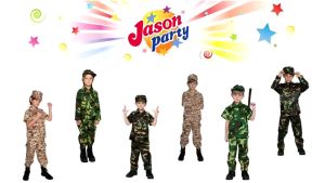 8PCS/Set Army Costume For Kids Boys Girls Camouflage Career Costume Childrens Soldier Uniform Soldier Cosplay Camouflage Combat Training