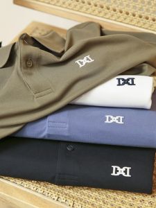 Áo Thun Polo Tay Ngắn Thường Ngày Cho Nam Mùa Hè Thêu Kim Cương Cotton Sợi Tinh Khiết Thời Trang Công Sở Nhẹ