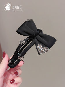 2025 Dongdaech.codehaus New French Gros Fleur Style Velvet Heart Shape Bowknot Grasp the Spirit of Half Grasp Pin Comb Women High Sense Jewelry Clippings Half up Style Dames Beautiful Sidepins