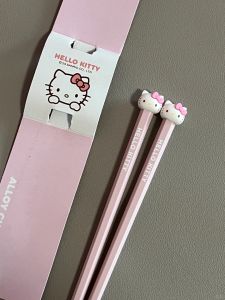 Kitty Cat KT Metal Chopsticks Anti-Slip Cute Cartoon Design Baby Practice Chopsticks Pet Friendly Material from Mainland China