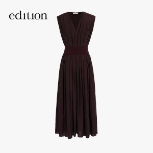 edition | Fitted Gathered Sleeveless Maxi Dress