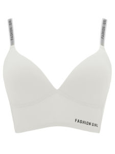 Summer Thin Sports Bra Women Running Shock Absorption Seamless Small Bra No Steel Ring Gathered Auxiliary Breast Collection Anti-Sagging