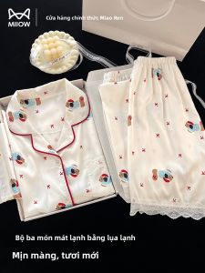 Bộ đồ ngủ nữ MiiOW Cat Person vải lụa băng thoáng khí