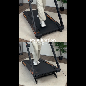 P5 Vibration Treadmill Electric Incline 15% 4 Vibration Modes Backward Walking Foldable Treadmill 0.8-16km/h