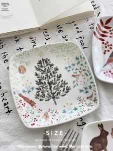Cute and Heat-Resistant Ceramic Square Plate