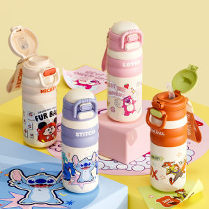 Disney | Disney Stitch Strawberry Bear Childrens Water Bottle Insulated Cup 316 Stainless Steel Large Capacity Primary School Pupils Sp