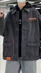 Classic Denim Jacket Men Women Loose Oversized Long Sleeve Jean Coat Fashion Casual Streetwear Outerwear Daily Top