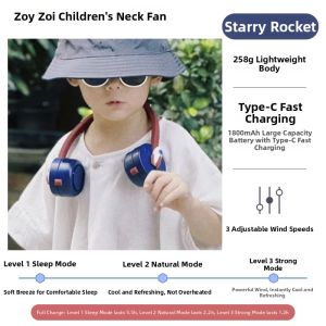 Wearable Mini Outdoor Rechargeable USB Leafless Portable Student Fan
