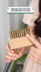 10cm Stainless Steel Wire Floor Scrub Brush head Stiff Bristle Brush for GaragePatioGarden Moss