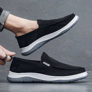 รองเท้าผ้าใบกันลื่นระบายอากาศได้ดีสำหรับผู้ชาย ฤดูใบไม้ร่วง 2022 รองเท้าผ้าใบสไตล์ปักกิ่งเก่า สวมใส่สบาย สไตล์ลำลอง