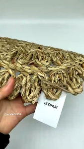 Tấm thảm cói Ecohub lót bàn ăn lót bình hoa lót nồi lót đĩa trang trí decor tiệc cưới 38 / 40 cm