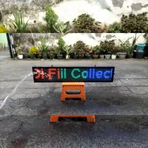 Running Text P10 3 Panel Ukuran 21x101 cm Outdoor