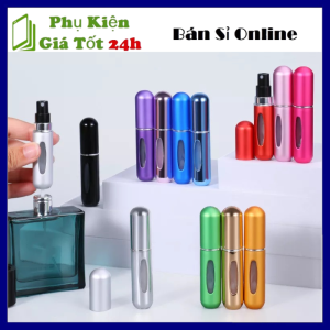 Chai Lọ Chiết Nước Hoa Du Lịch 5–8ml Vỏ Nhôm Cao Cấp - Ống Chiết Nước Hoa Tự Động Dạng Xịt Tiện Lợi