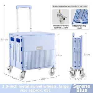 LOHE | Collapsible Shopping Cart with Push/Pull Handle and Seat