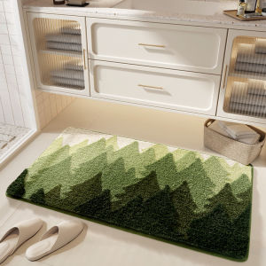 VIKAMA Minimalist Floral Bath Mat — Super Absorbent Non-Slip Bathroom Mat Decorative Home Mat carpet