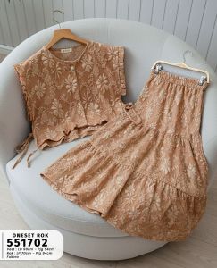 Kiana 2 In One Set Korean Style ( Vest - Rok ) Kiana Vest Wanita Kekinian