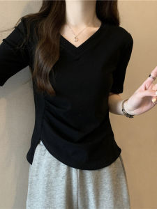 Stylish Comfortable Irregular V-Neck T-Shirt