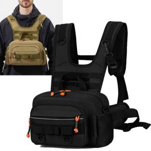 Fishing Tactical Chest Bag Multipurpose Climbing Camping Backpacks Mens Molle Vest Front Pouch Outdoor Travel Recon Pack