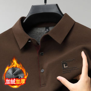 Áo Thun Cổ Polo Pierre Cardin Dành Cho Nam Mùa Thu Đông Dày Lót Lông Cừu Lụa Tơ Tằm Thời Trang Chất Liệu Polyester Thường Ngày