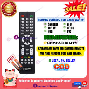 ORIGINAL Remote for BASIC LED TV HUG LED TV Remote CFLGR LED TV Remote CONDERE LED HI-FI LED TV Remote TOP TV REMOTE CVS LED TV Remote