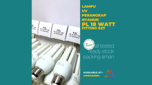 FSL Lampu Nyamuk PL E27 18W Warna Putih Kebiruan Lampu Pengganti Untuk Alat Perangkap Nyamuk Ekstro